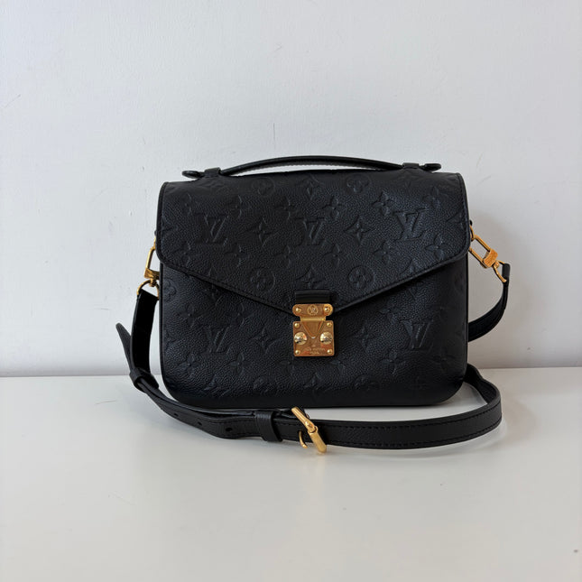 Sac Pochette Louis Vuitton Métis Cuir Empreinte Noir