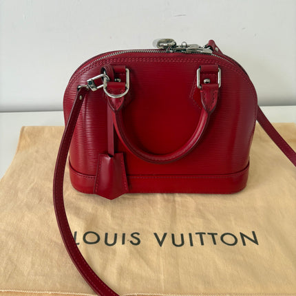 Sac Louis Vuitton BB Alma cuir épi rouge