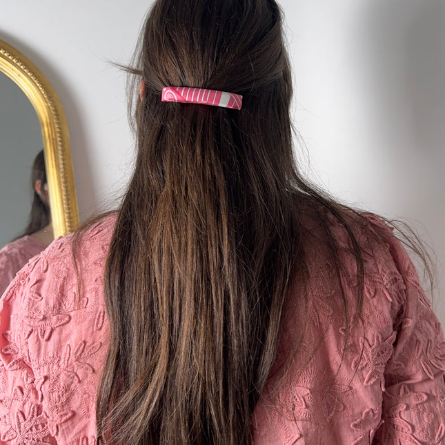 Barrette Hermès en soie