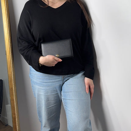 Sac Gucci Wallet on chain GG Marmont noir