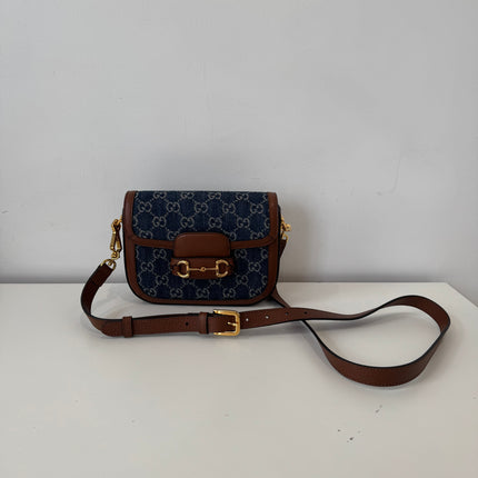 Sac Gucci Horsebit 1955 PM Denim