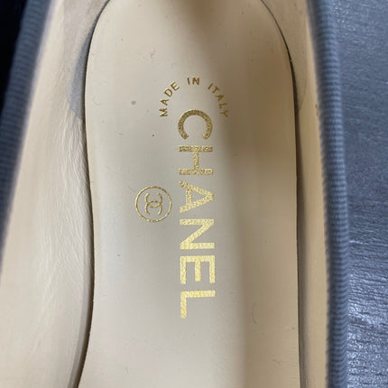 Ballerines Chanel bleues Metalisees T39