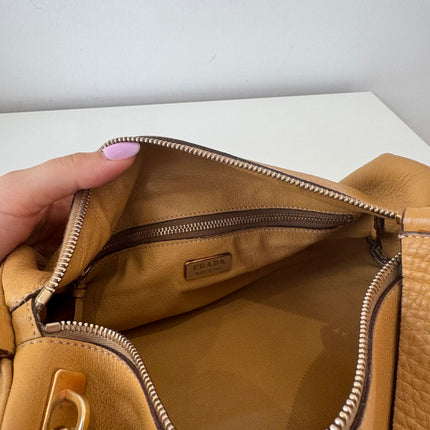 Sac baguette Prada bronze