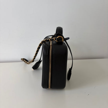 Sac Chanel vanity bandoulière veau grainé noir