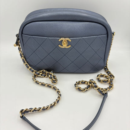 Sac Chanel Caméra bleu irisé