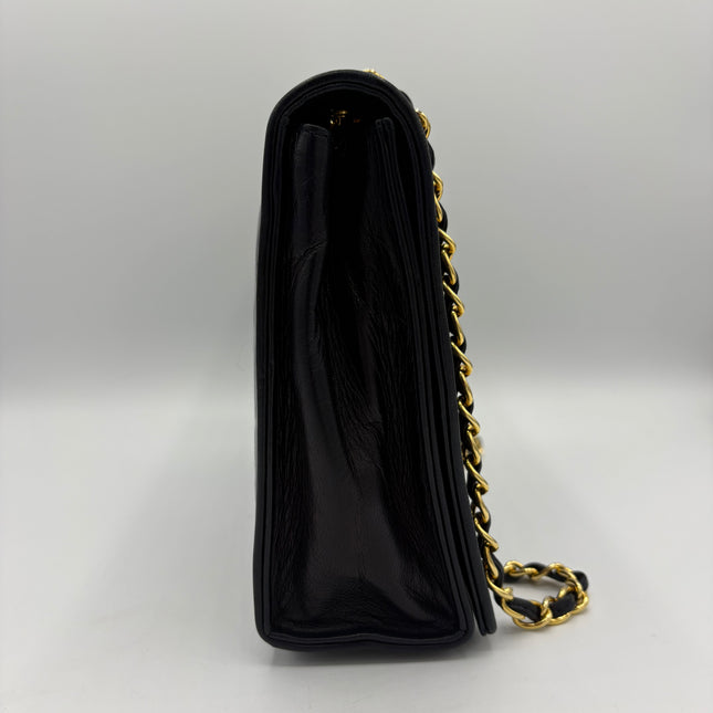 Sac Chanel Single flap marine