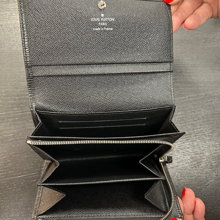 Portefeuille Louis Vuitton cuir épi noir