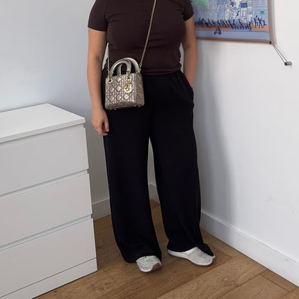Sac Dior Mini Lady Dior bandoulière Mordoré