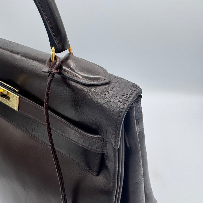 Sac Kelly 32 Hermès Chocolat