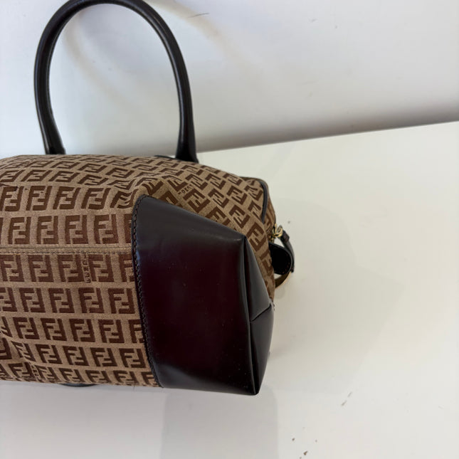 Sac Fendi Zucchino Toile Marron