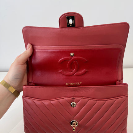 Sac Chanel Timeless 25 cm Chevrons Blush