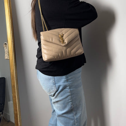 Sac Saint Laurent Loulou Small Beige