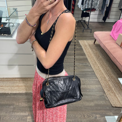 Sac Caméra vintage Chanel Noir