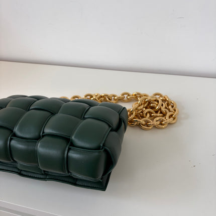 Sac Bottega Veneta cassette vert sapin