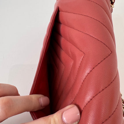 Sac Chanel Timeless 25 cm Chevrons Blush