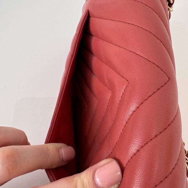Sac Chanel Timeless 25 cm Chevrons Blush