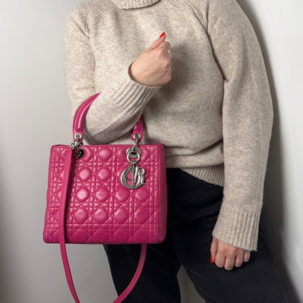 Sac Dior Lady Dior Medium Rose