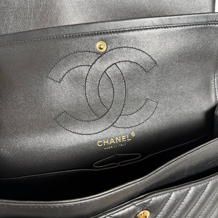 Sac Chanel 2.55 Chevrons 28cm Gris Irisé