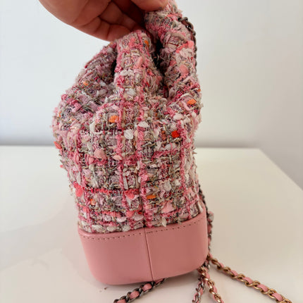 Sac à dos Chanel Gabrielle tweed rose