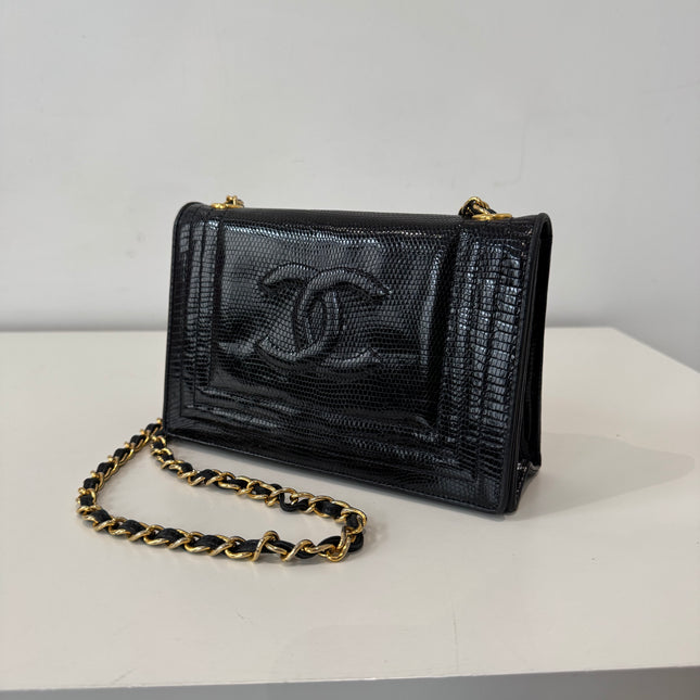 Sac Chanel Lézard Noir