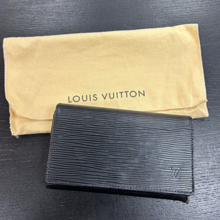 Portefeuille Louis Vuitton cuir épi noir