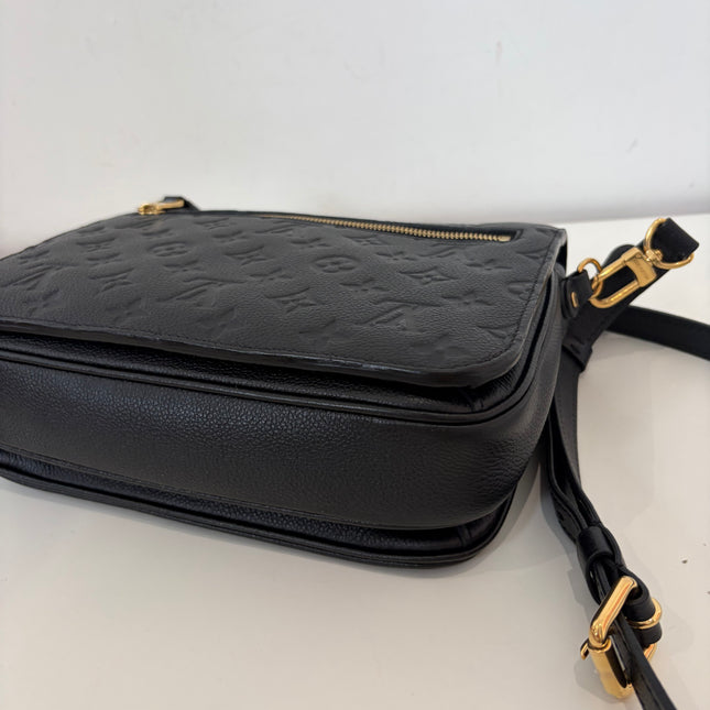 Sac Pochette Louis Vuitton Métis Cuir Empreinte Noir
