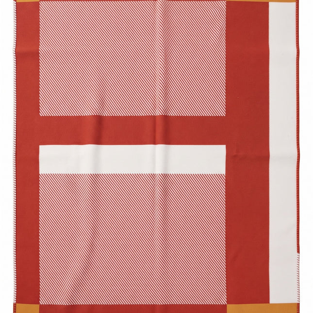 Plaid H Riviera Hermès Terracotta