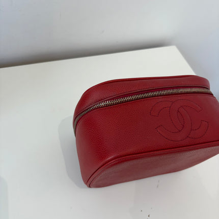 Vanity Chanel Cuir caviar rouge