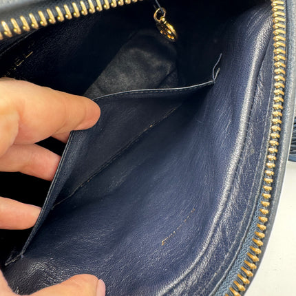 Sac Chanel caméra vintage bleu nuit