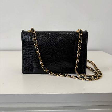Sac Chanel Lézard Noir