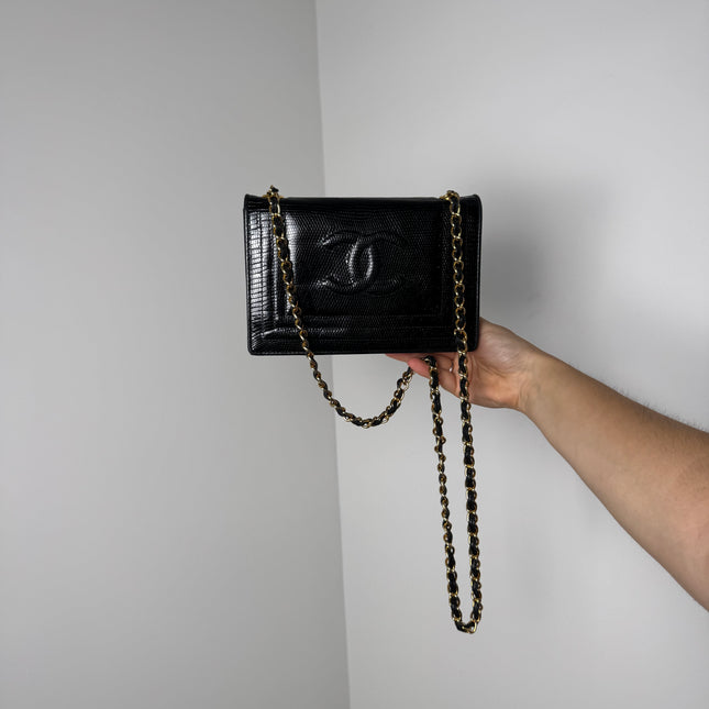 Sac Chanel Lézard Noir