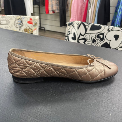 Ballerines Chanel Matelassées Bronze T39