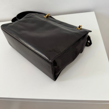 Sac Cabas Chanel CC dark brown épaule