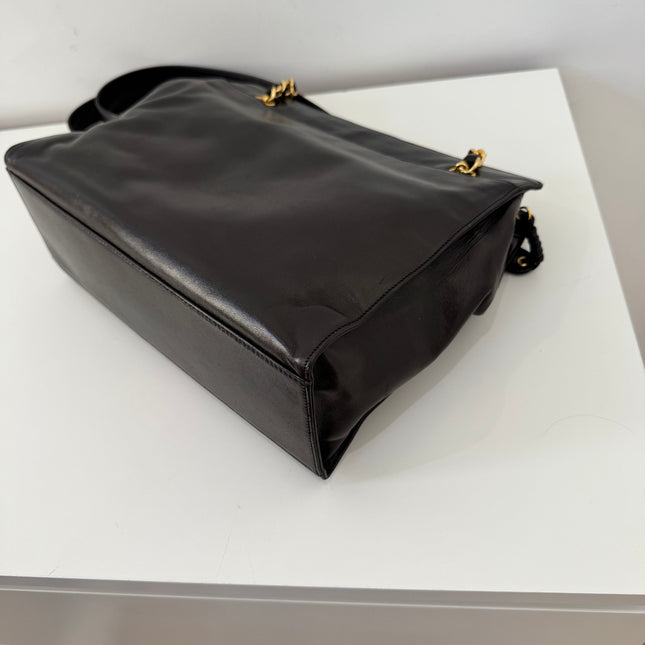 Sac Cabas Chanel CC dark brown épaule
