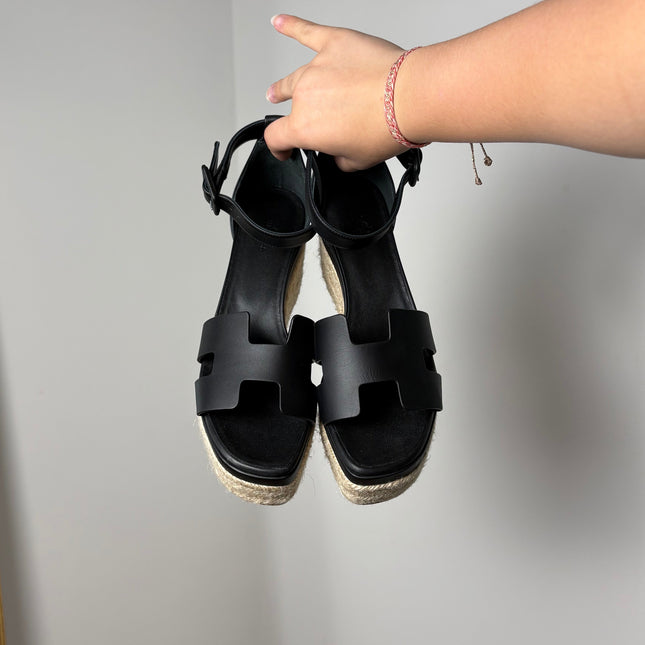 Espadrilles compensées Elda Hermès T37