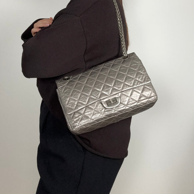 Sac 2.55 Chanel Grand Argent