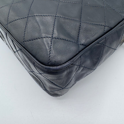 Sac Chanel caméra vintage bleu nuit