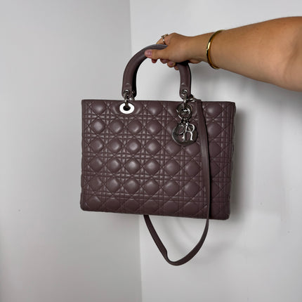 Sac Dior Lady Dior Large Prune