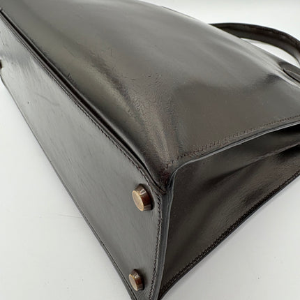 Sac Hermès Kelly 32 vintage marron