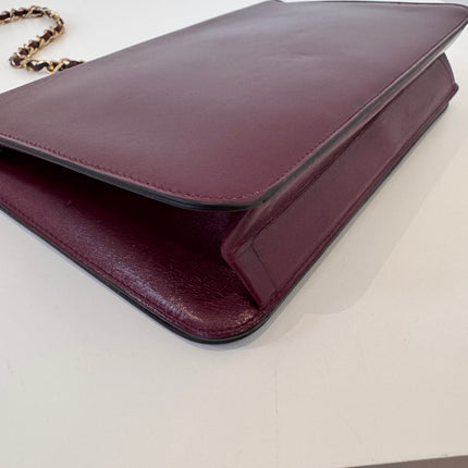 Sac Chanel Épaule Vintage Bordeaux