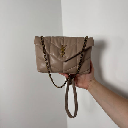 Sac Saint Laurent Loulou Puffer Toy Beige