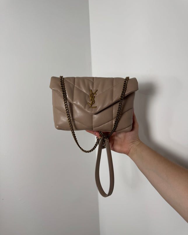 Sac Saint Laurent Loulou Puffer Toy Beige