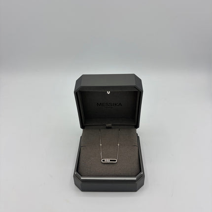 Collier Messika Move baby Pave or blanc et diamants