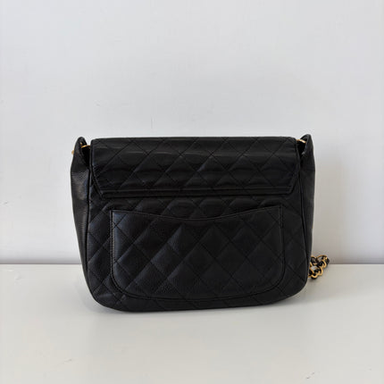 Sac Chanel Hobo bandoulière Cuir Caviar noir