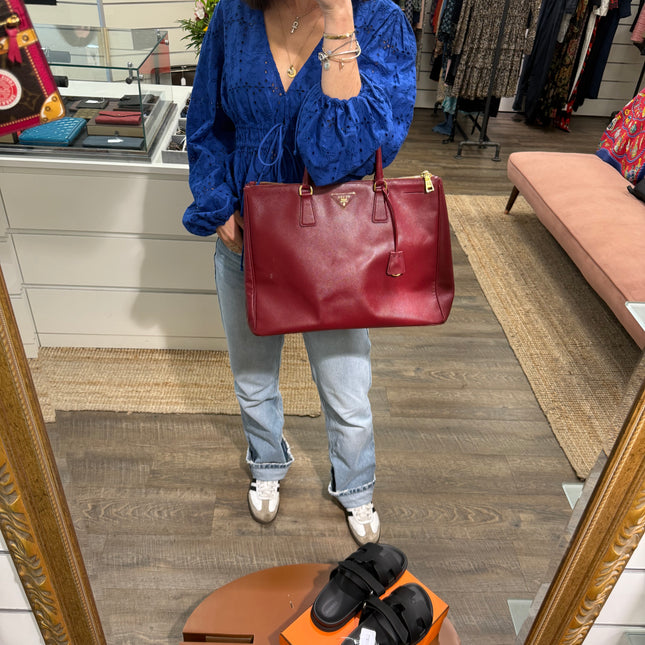 Cabas Prada Galleria GM Rouge