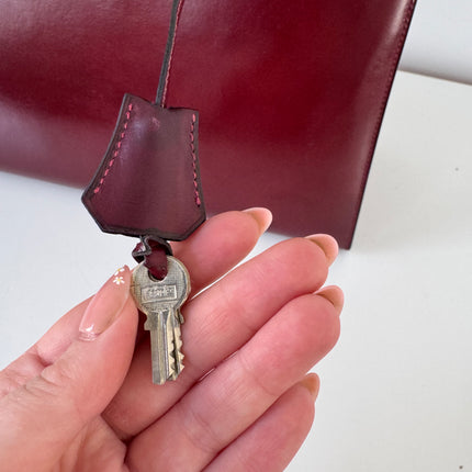 Sac Hermès Kelly 32 box Bordeaux