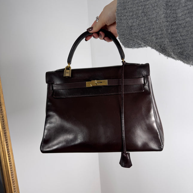 Sac Kelly 32 Hermès Chocolat