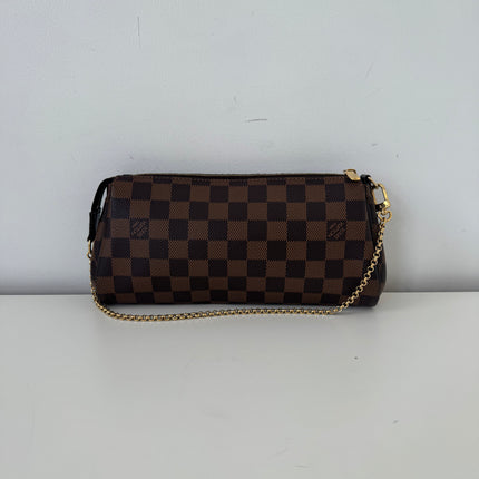 Sac pochette Eva damier ébène