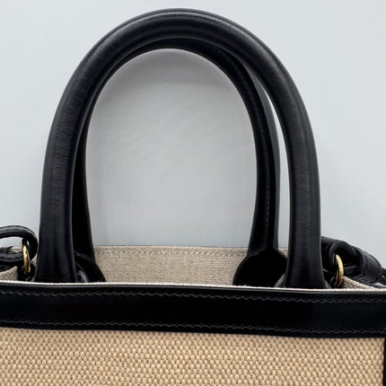 Sac Celine Cabas Vertical Toile Beige