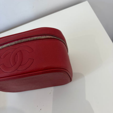 Vanity Chanel Cuir caviar rouge